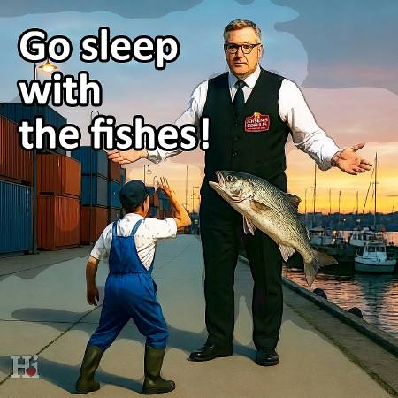 Jensens Bøfhus sover med fiskene