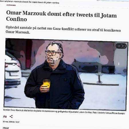 Muslimen Omar Marzouk dømt for bagvaskelse af dansk journalist
